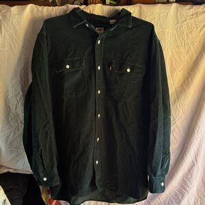 Levi's Dark Green Casual Button Down Shirt
